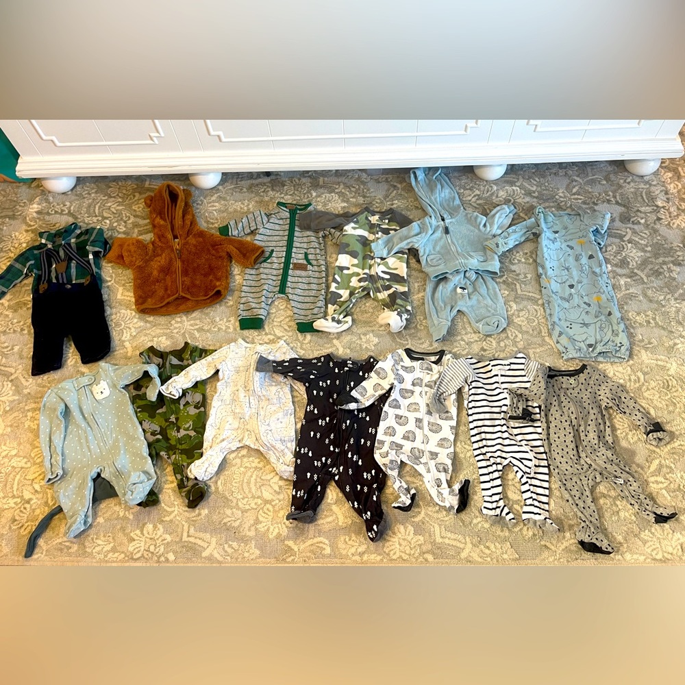 Newborn Baby Boy Lot - 15 Pieces